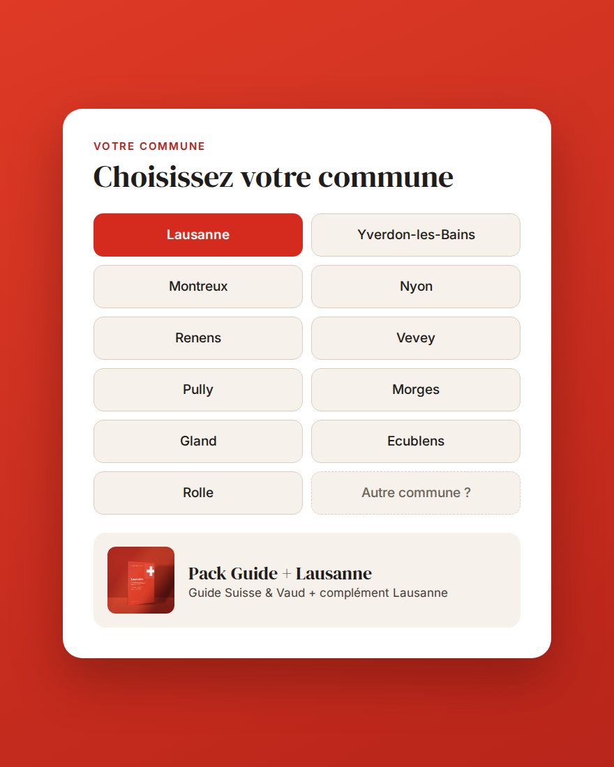 Aperçu : le choix de la commune