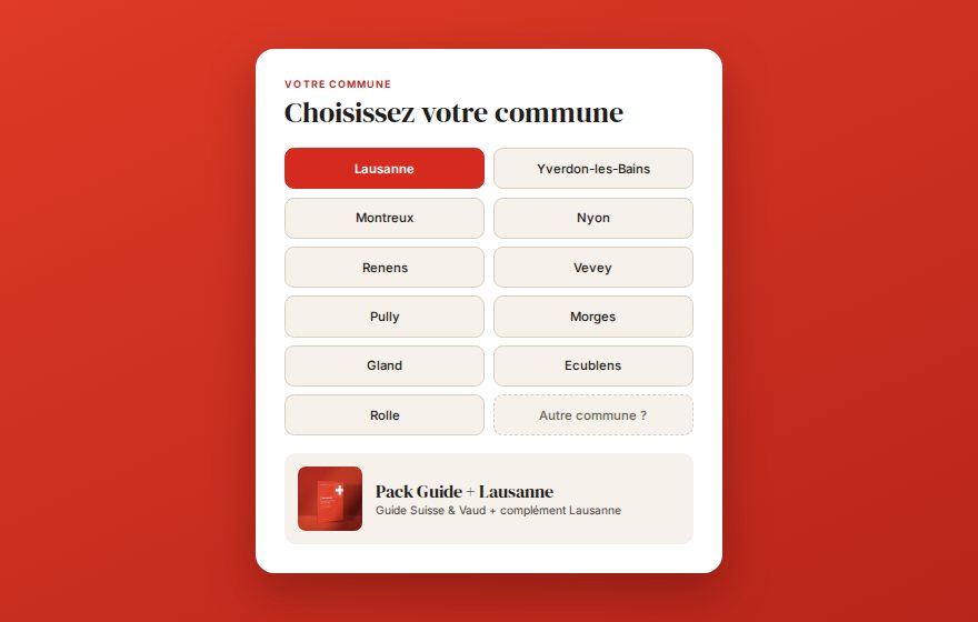 Aperçu : le choix de la commune